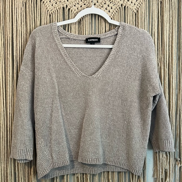 Crop V Neck Sweater - Picture 1 of 1